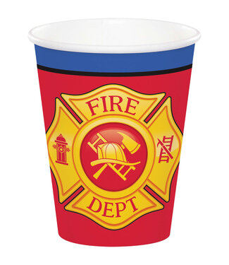 Creative Converting Flaming Fire Truck Hot/Cold Cups - 8ct