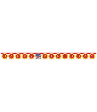 Creative Converting Flaming Fire Truck Jointed Banner