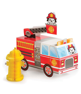 Creative Converting Flaming Fire Truck Centerpiece Set