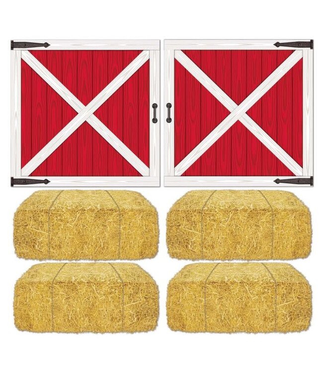BEISTLE Barn Loft Door & Hay Bale Props