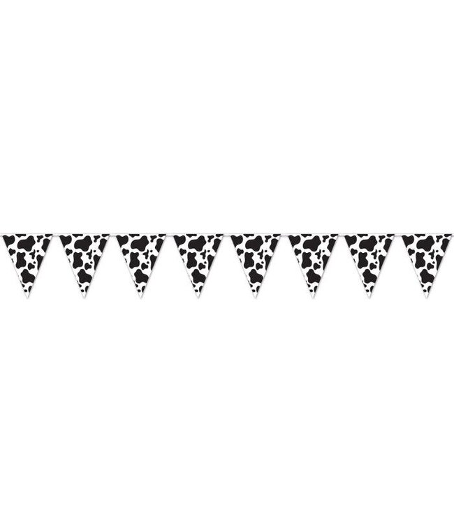 BEISTLE Cow Print Pennant Banner