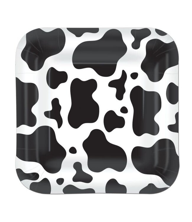 BEISTLE Cow Print Plates-9"