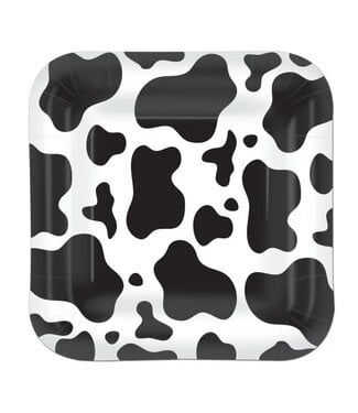 BEISTLE Cow Print 7in Plates - 8ct
