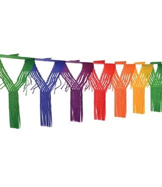 BEISTLE Drop Fringe Garland-12ft-Rainbow