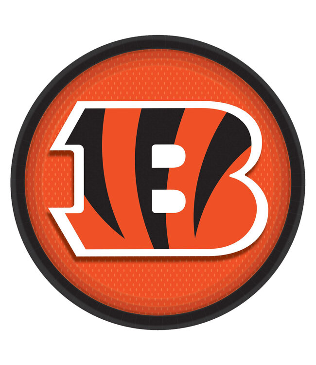 Amscan Cincinnati Bengals 9" Round Plates
