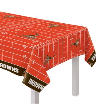 Amscan Cleveland Browns Plastic Table Cover - All Over Print
