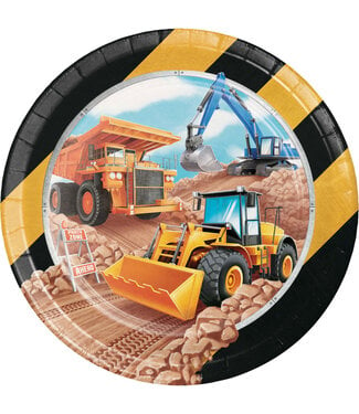 Creative Converting Big Dig Construction Dinner Plates - 8ct