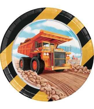 Creative Converting Big Dig Construction Luncheon Plates - 8ct
