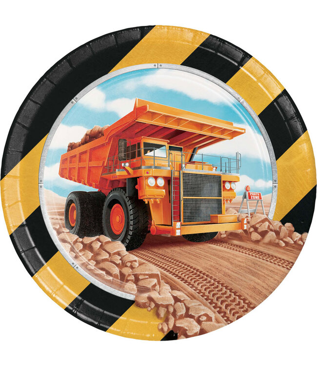 Creative Converting Big Dig Construction Luncheon Plates - 8ct