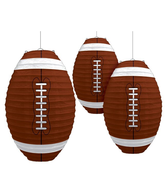 Football-Shaped Paper Lanterns