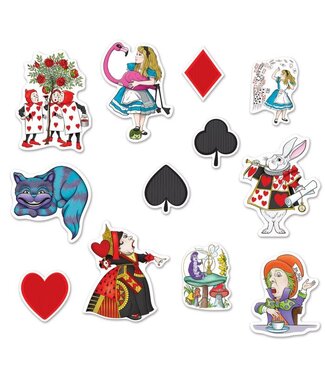 Alice In Wonderland Cutouts-12ct