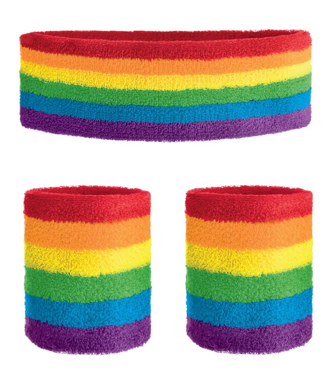 Rainbow Headband and Sweatband