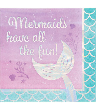 Creative Converting Mermaid Shine Luncheon Napkins - 16ct