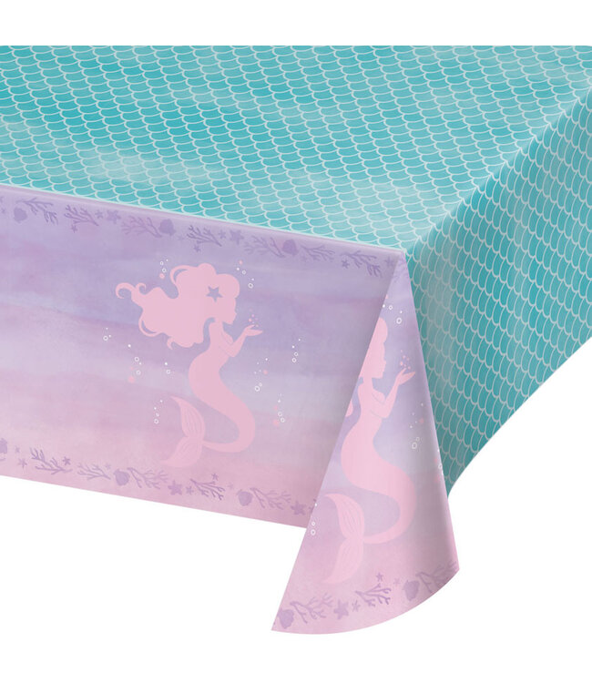 Creative Converting Mermaid Shine Plastic Table Cover