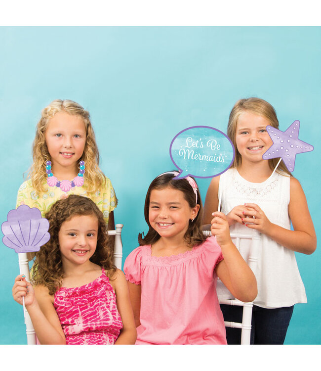 Creative Converting Mermaid Shine Photo Booth Props - 10ct