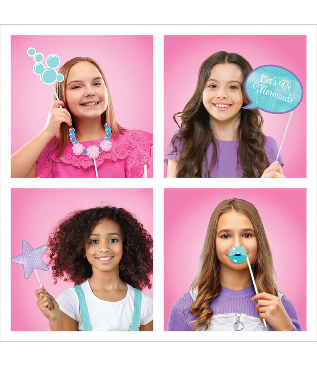 Creative Converting Mermaid Shine Photo Booth Props - 10ct