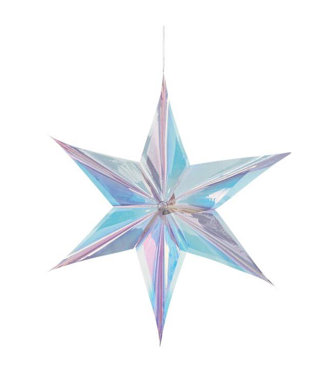 Luminous Iridescent Hanging Foil Star