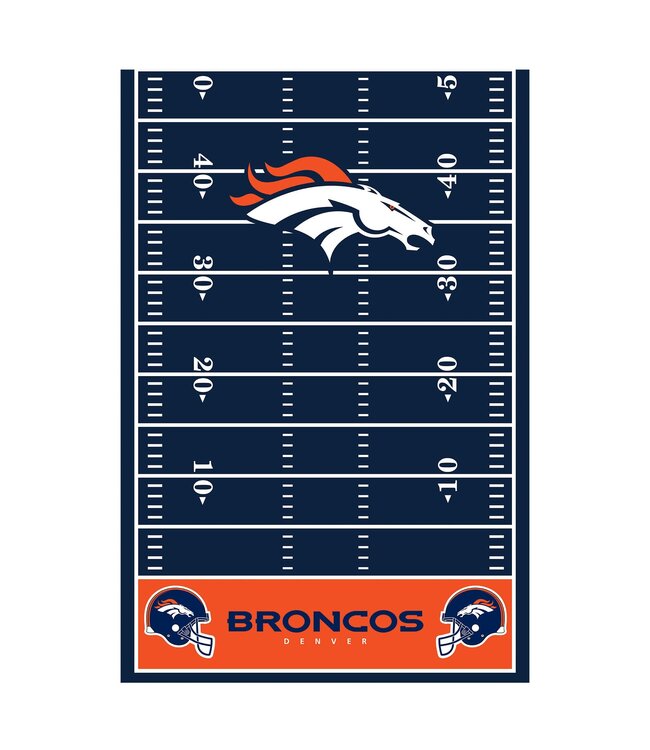 Amscan Denver Broncos Plastic Table Cover - All Over Print