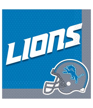 Amscan Detroit Lions Lunch Napkins - 16 Count