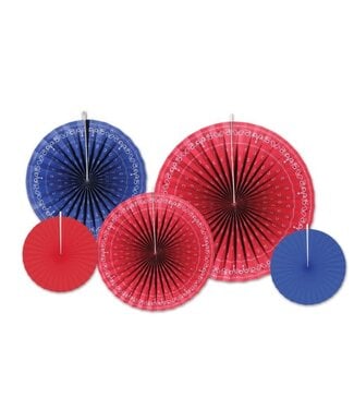 BEISTLE Bandana Accordion Paper Fans-5ct