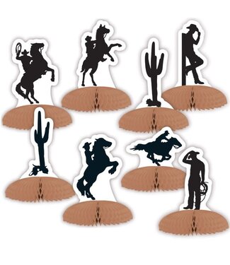 BEISTLE Western Silhouette Mini Centerpieces-8ct