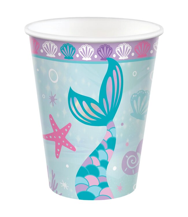 Shimmering Mermaids Cups, 9 oz.