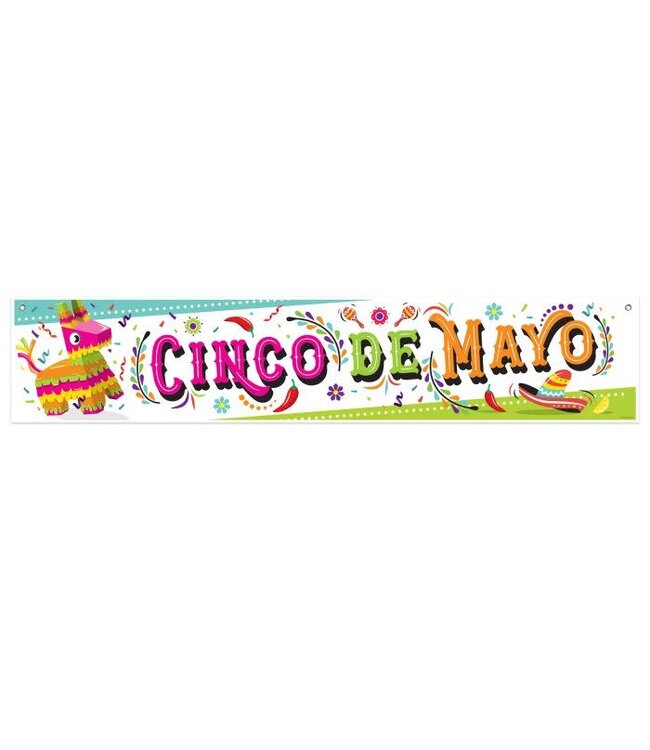 BEISTLE Cinco De Mayo Banner - 5ft