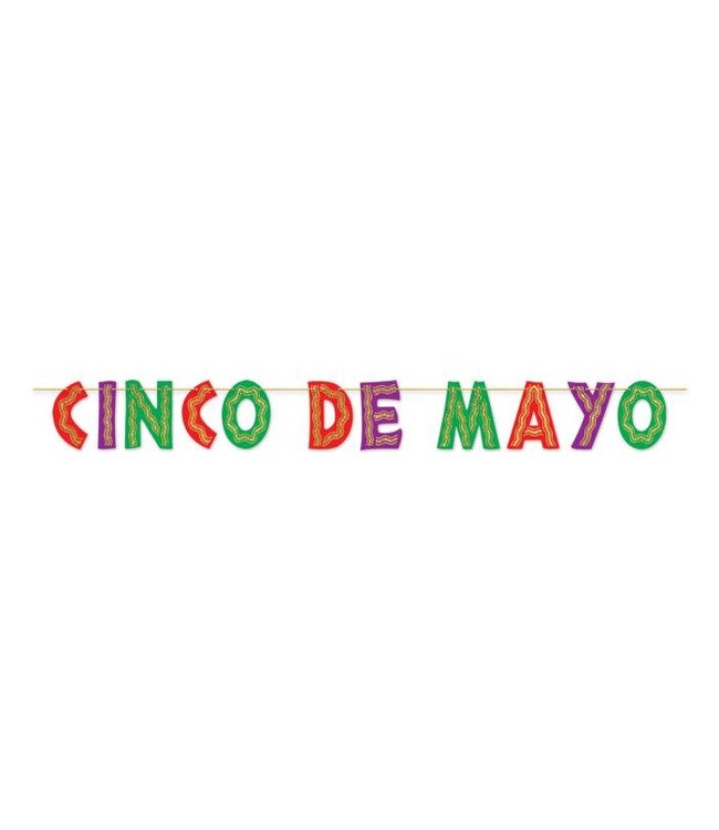 BEISTLE Glittered Cinco De Mayo Banner