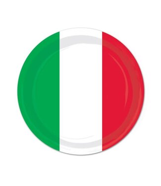 Red, White & Green Plates-9in.