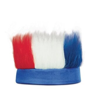 BEISTLE Hairy Headband-Red, White, Blue