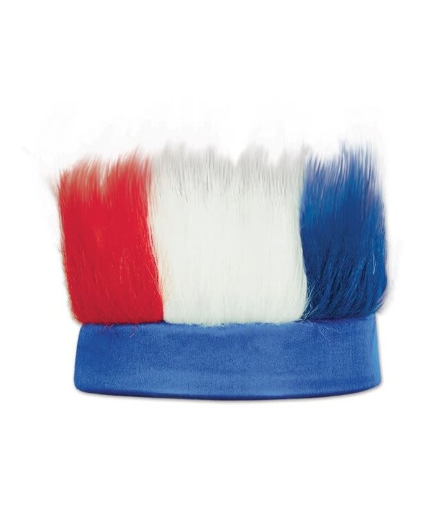 BEISTLE Hairy Headband-Red, White, Blue