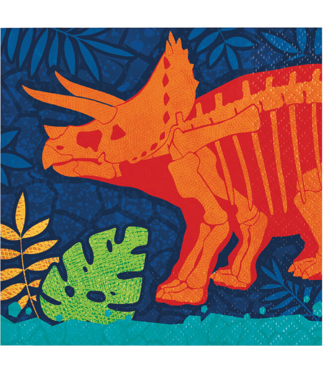 Creative Converting Dino Dig Beverage Napkins - 16ct