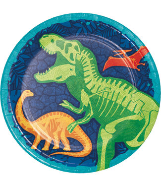 Creative Converting Dino Dig Dinner Plates - 8ct