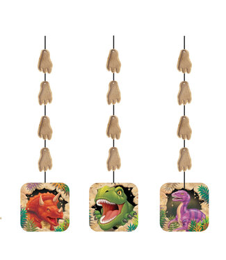 Creative Converting Dino Blast Hanging Cutouts - 3ct