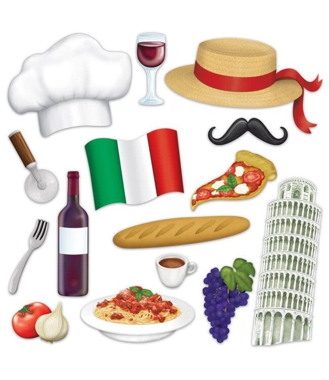 BEISTLE Italian Photo Fun Signs-15ct