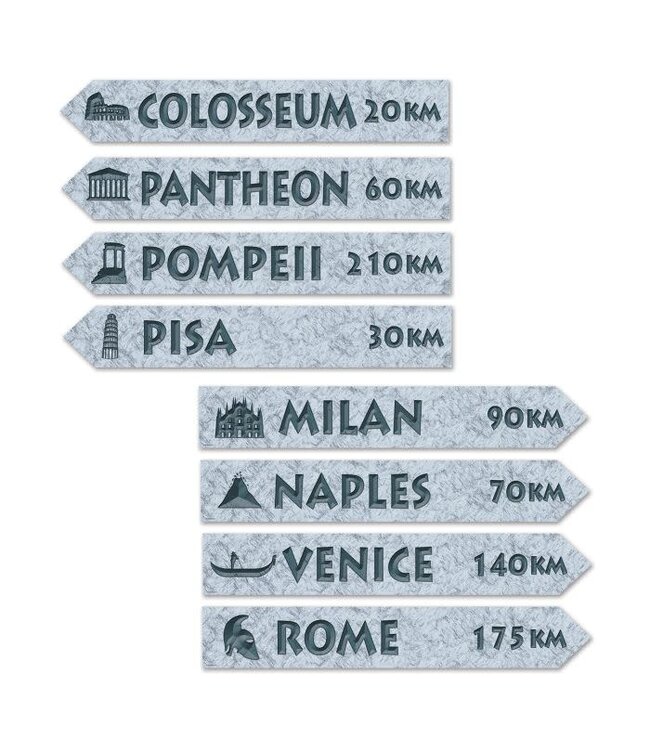 BEISTLE Italian Street Sign Cutouts-4ct