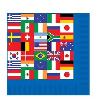 BEISTLE International Flag Luncheon Napkins