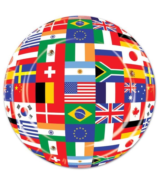 BEISTLE International Flag Plates-9in.