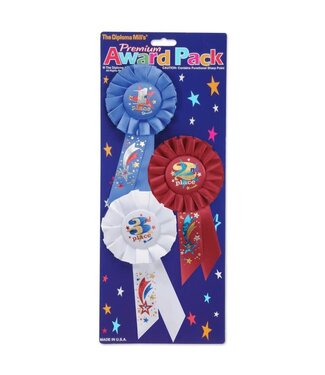 1st, 2nd, 3rd, Place Award Pack Rosettes