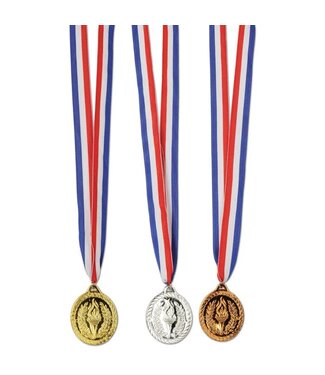 BEISTLE Gold, Silver & Bronze Medals w/Ribbon