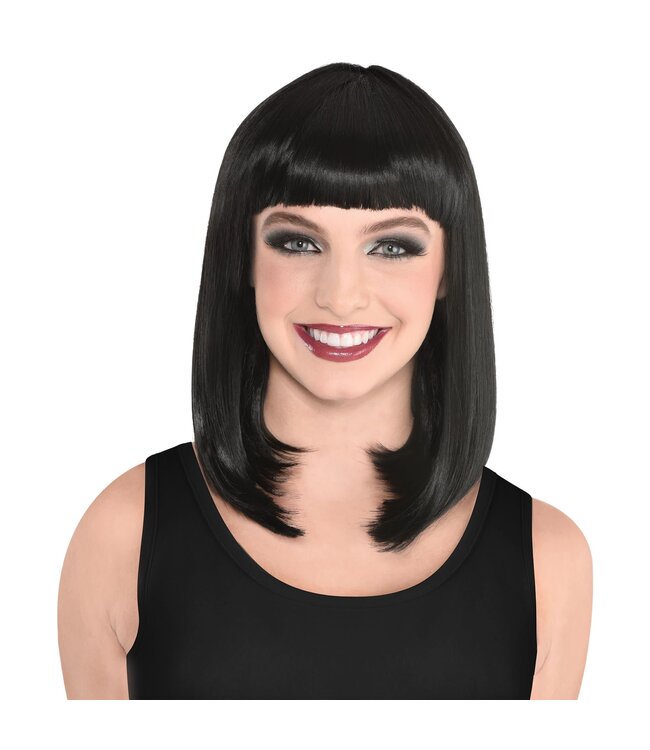 Amscan Black Long Bob Wig