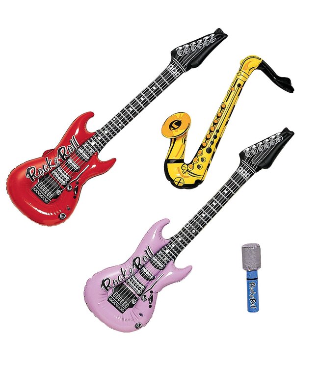 Jukebox Rock Inflatable Instrument Assortment