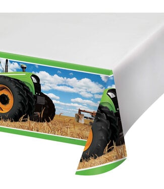 Creative Converting Tractor Time Plastic Table Cover