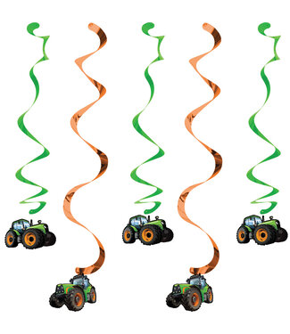 Creative Converting Tractor Time Dizzy Danglers - 5ct