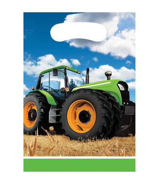 Creative Converting Tractor Time Loot Bags - 8ct