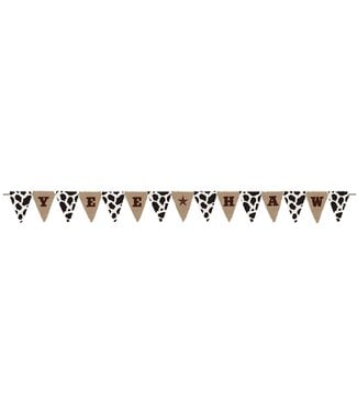 Western Burlap Banner