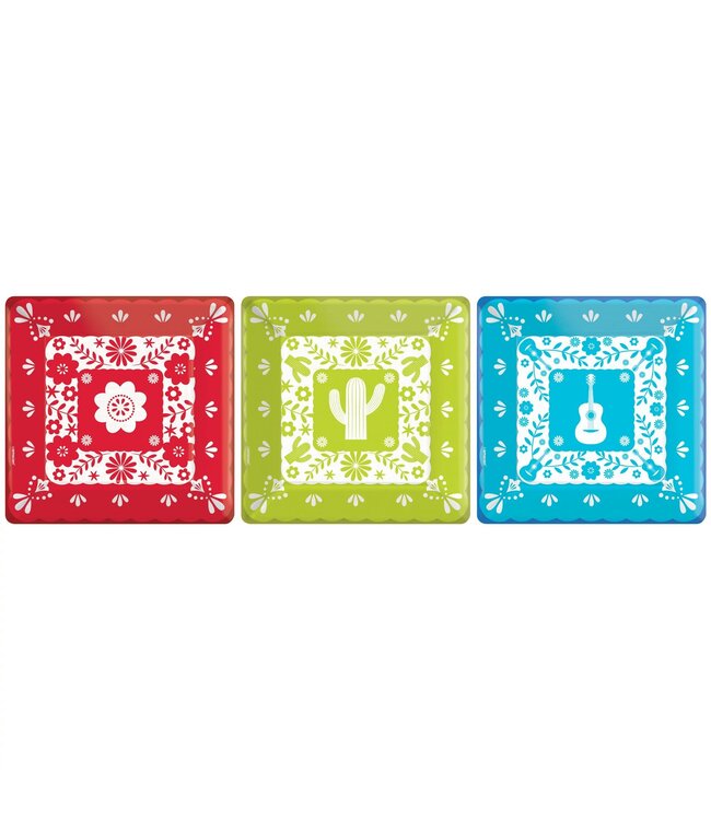 Viva la Party 7" Square Dessert Plates