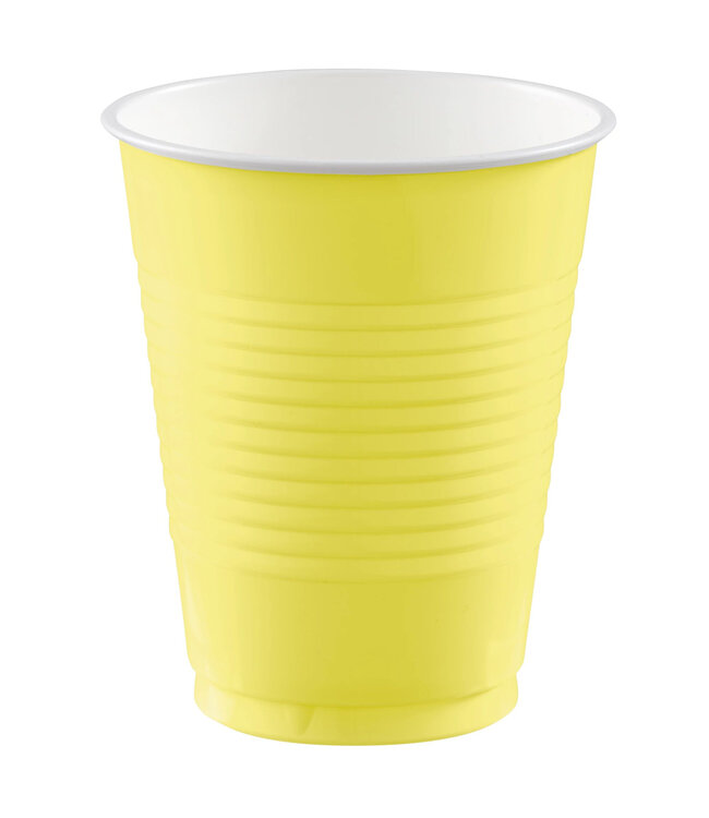 Light Yellow 18 oz. Plastic Cups - 50ct