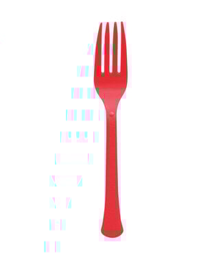 Amscan Apple Red Boxed Heavy Weight Forks - 50ct