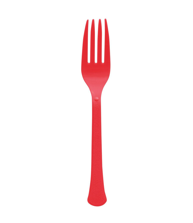 Amscan Apple Red Boxed Heavy Weight Forks - 50ct